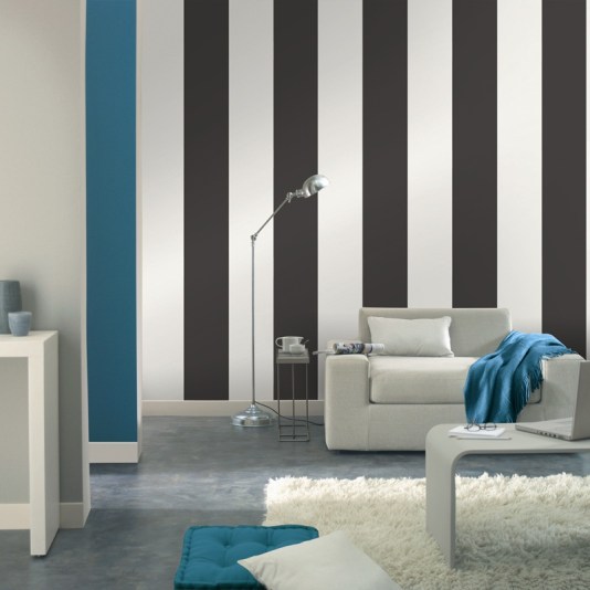 Papel Empapelar Rayado Black and White Papel Empapelar Rayado