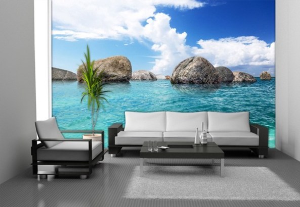 Fotomural Mar y Piedras